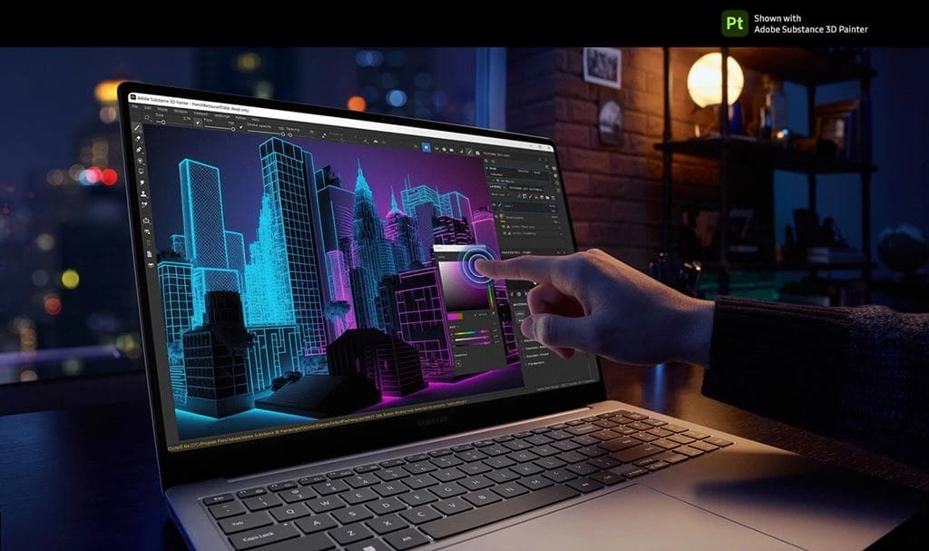 Tela AMOLED com resolução 3K do Galaxy Book4 Ultra