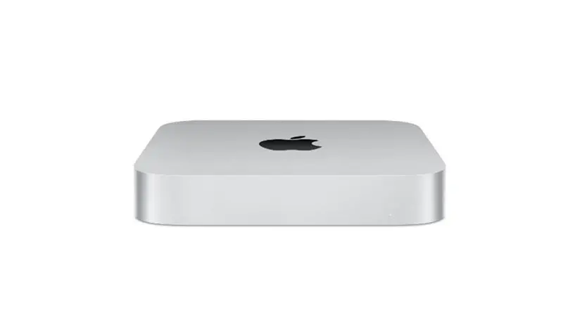 Design Mac mini M2 cor prata.