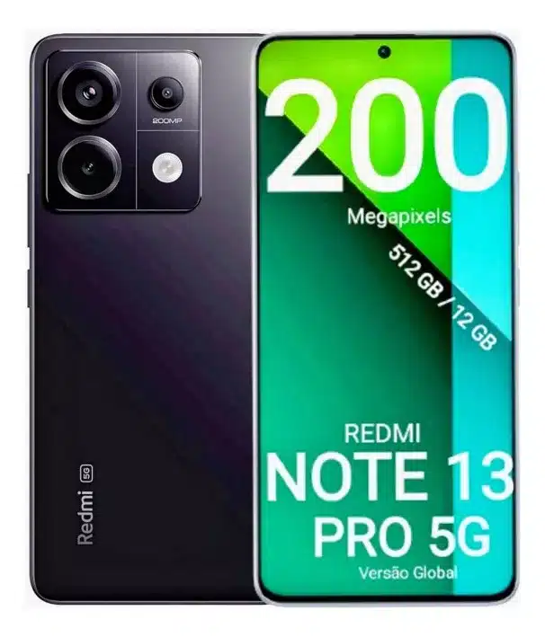 Smartphone redmi Note 13 Pro 5G cor preto. Top 5 Melhores Xiaomi para Comprar em 2025
