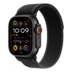 Smartwatch Apple Watch Ultra 2 cor preto em um fundo branco - Smartwatch para Corrida com GPS