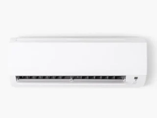 Ar-condicionado smart em um fundo branco.