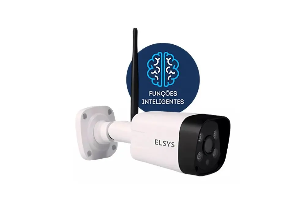Câmera de Segurança Wi-Fi Externa com Alexa, Full HD 1080p Elsys.