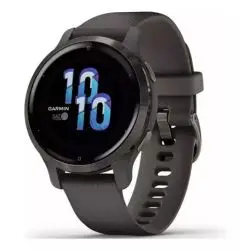 Smartwatch Garmin Venu 2 cor preto em um fundo branco. Smartwatch para Natação com GPS
