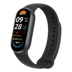 Smartwatch Mi Band 9 cor preto em um fundo branco - Smartwatch para Corrida com GPS