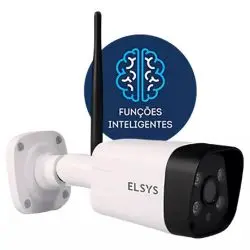 Câmera de Segurança Wi-Fi Externa com Alexa, Full HD 1080p Elsys - Câmeras Wi-fi externas