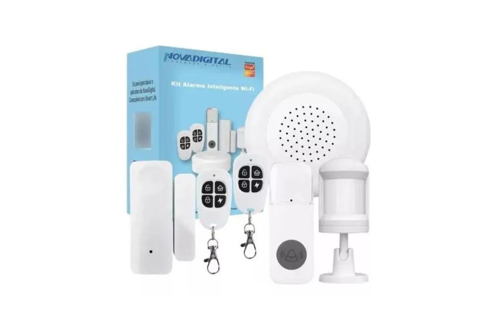 Alarme Inteligente Sensor Wifi Sem Fio Alexa App Novadigital