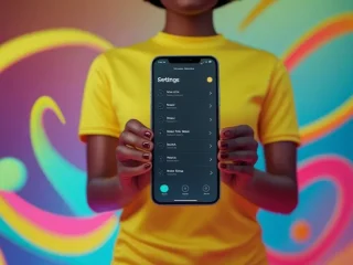 Uma mulher segurando um smartphone. Como Ajustar o Tamanho da Tela do Android