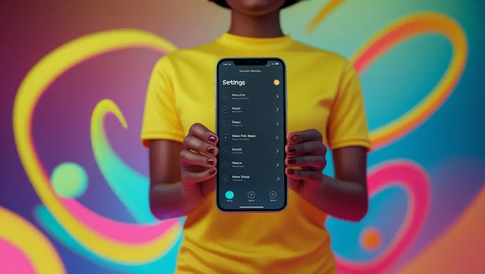 Uma mulher segurando um smartphone. Como Ajustar o Tamanho da Tela do Android