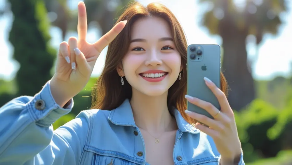 Mulher segurando um smartphone e sorrindo. Como Escolher um Smartphone com Boa Relação Custo-Benefício