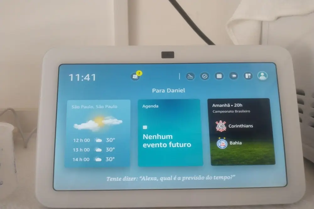 Echo Show 8 (3ª geração) Funcionamento.