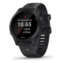 Smartwatch Garmin Forerunner 945 Music cor preto em um fundo branco.
Smartwatch para Ciclismo com GPS