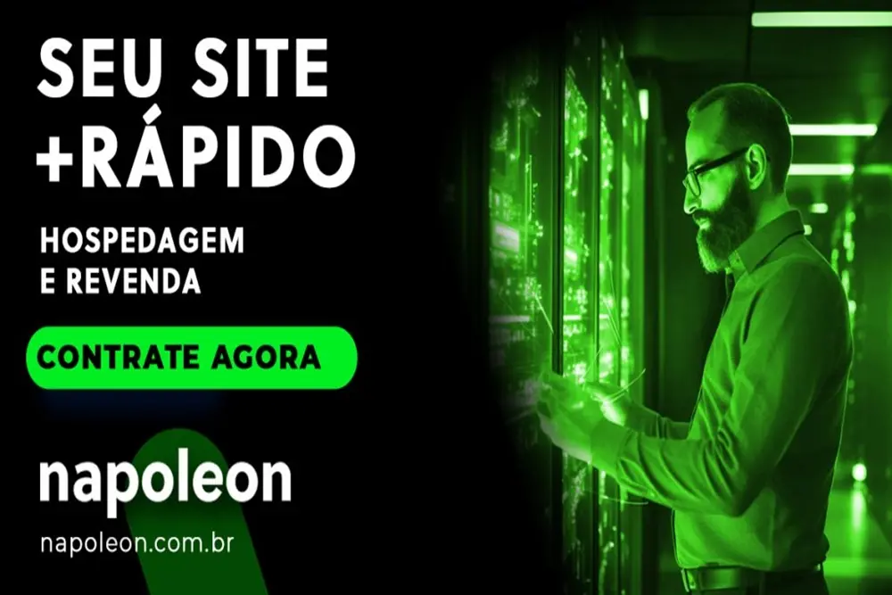 Banner da hospedagem de sites Napoleon.