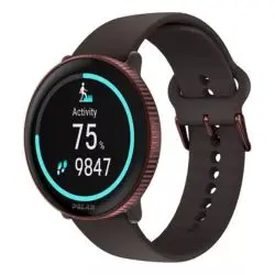 Smartwatch Polar Ignite 3 cor marrom em um fundo branco. Smartwatch para Ciclismo com GPS