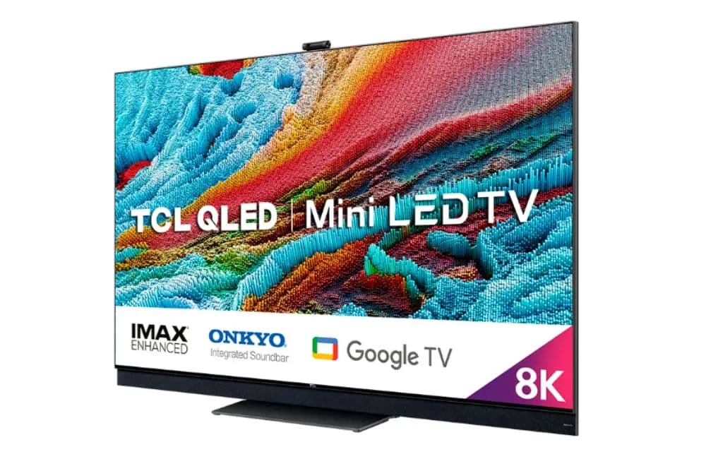 Imagem d uma TV TCL 8K. vale a pena comprar uma TV 8K