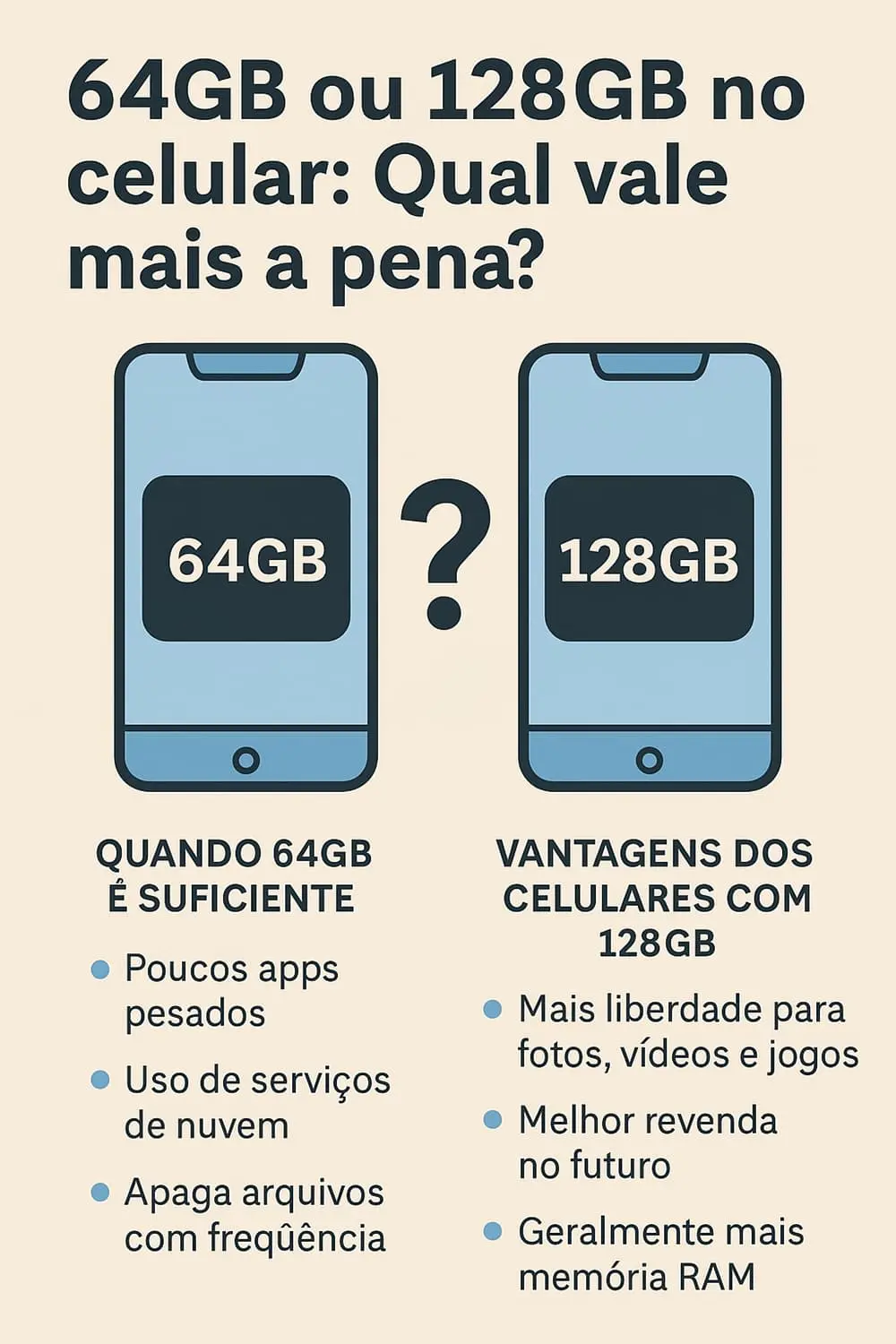 64gb ou 128gb no celular
