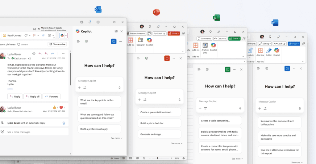 Microsoft Office ganha recursos gratuitos do Copilot Chat