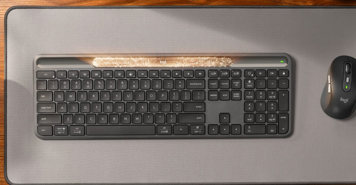 Novo teclado solar da Logitech tem botão de IA