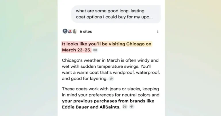 Modo AI Google Usa Seu Gmail e Fotos para Personalizar Buscas