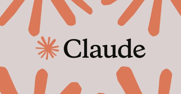 Claude ia logo em um fundo abstrato