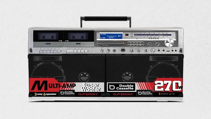 Bumpboxx BB-777: Boombox Nostálgico com Bluetooth e 270W de Potência 1 bumpboxx bb-777