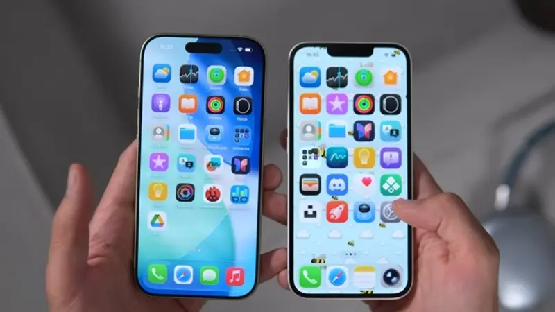 Tela iPhone 17 vs. iPhone 17e
