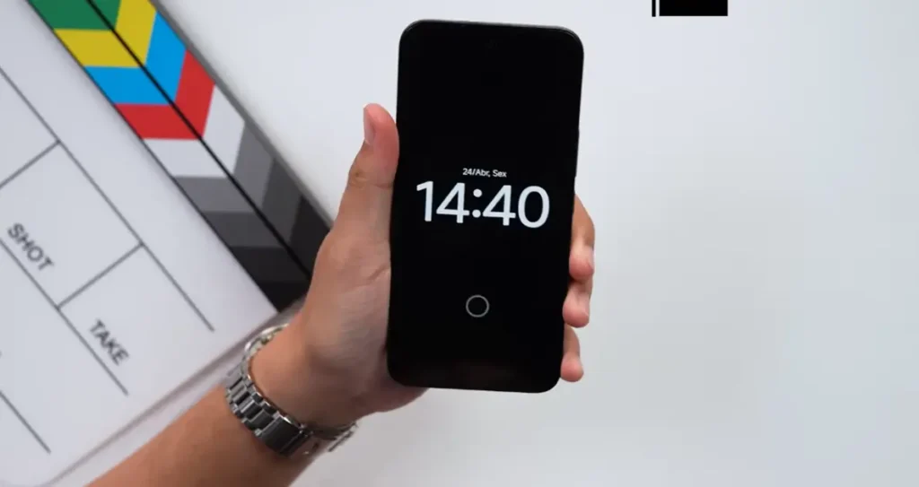 Leitor ultrassônico de impressão digital sob a tela do poco x8 pro max.