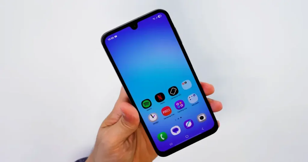 Imagem da tela inicial do Samsung Galaxy A17.