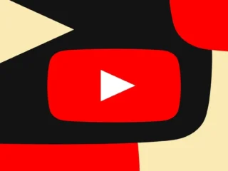 logo do youtube em um fundo abstrato.