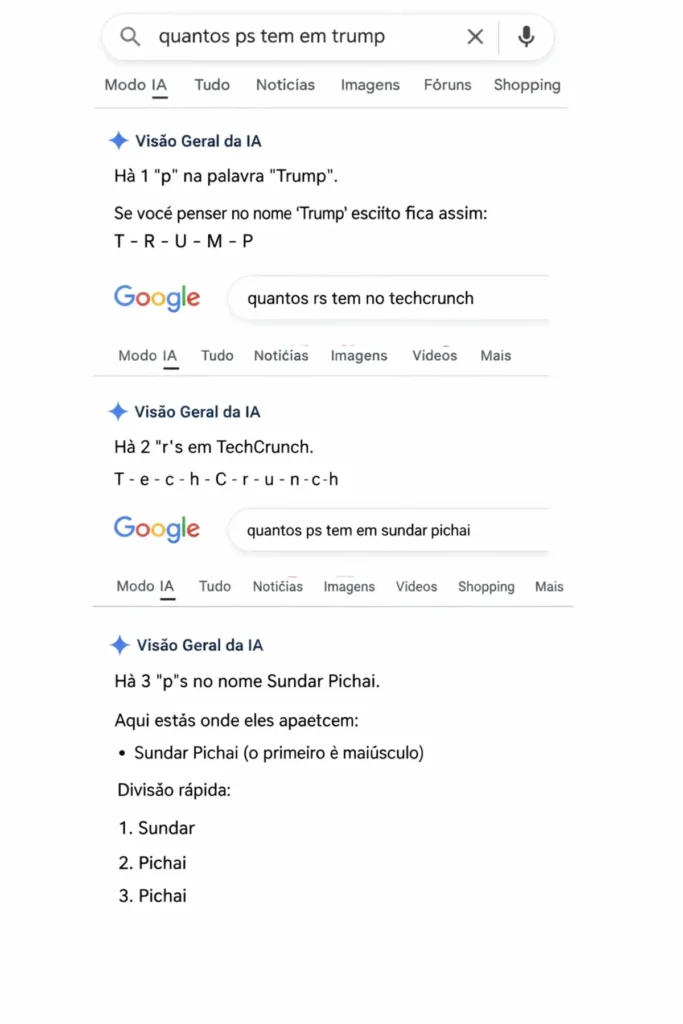 IA do Google erra ao soletrar "Google" e expõe limite da tecnologia 1 IA do Google erra ao soletrar