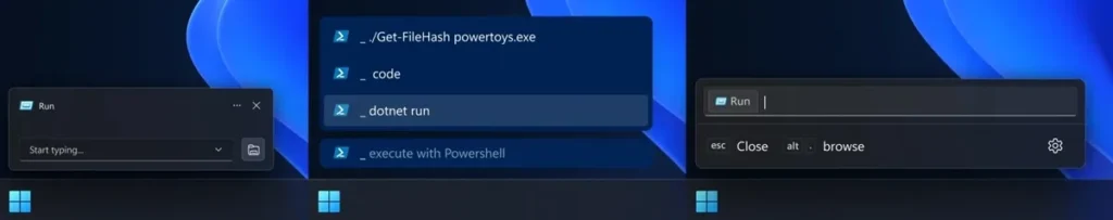 Microsoft testa menu Executar redesenhado do Windows 11 com modo escuro