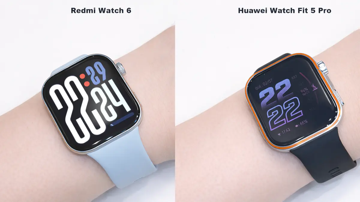 Huawei Watch Fit 5 Pro vs Redmi Watch 6