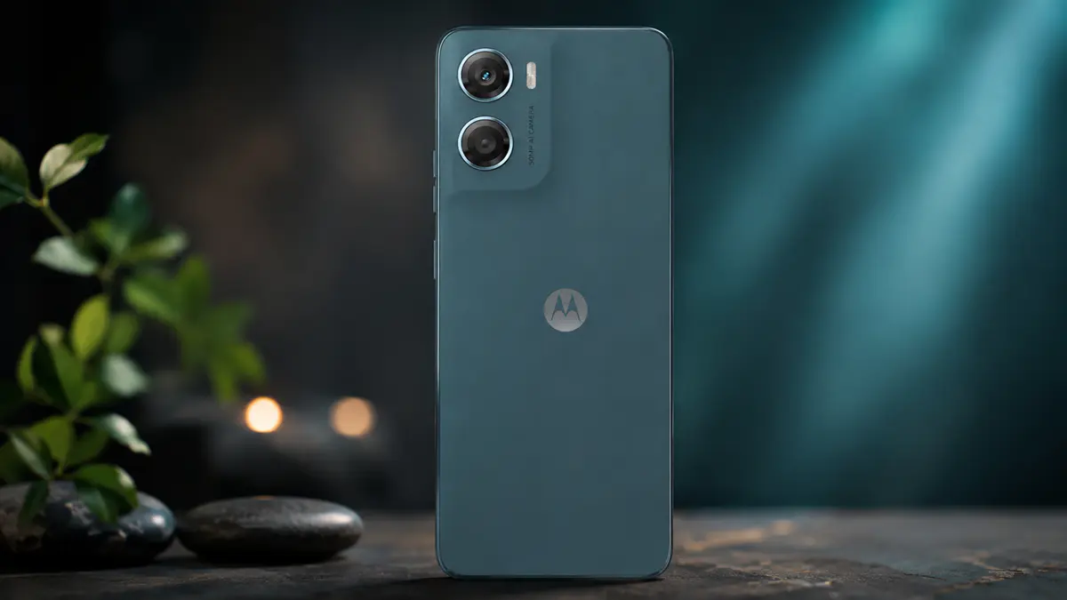 Celular bom e barato até 1000 reais Moto G06 em fundo cinemátic.