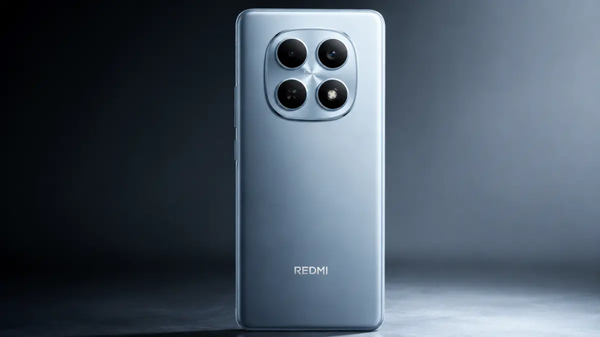 Celular Redmi note 15 em fundo cinemátic. Celular Bom e Barato Até 1.000 Reais