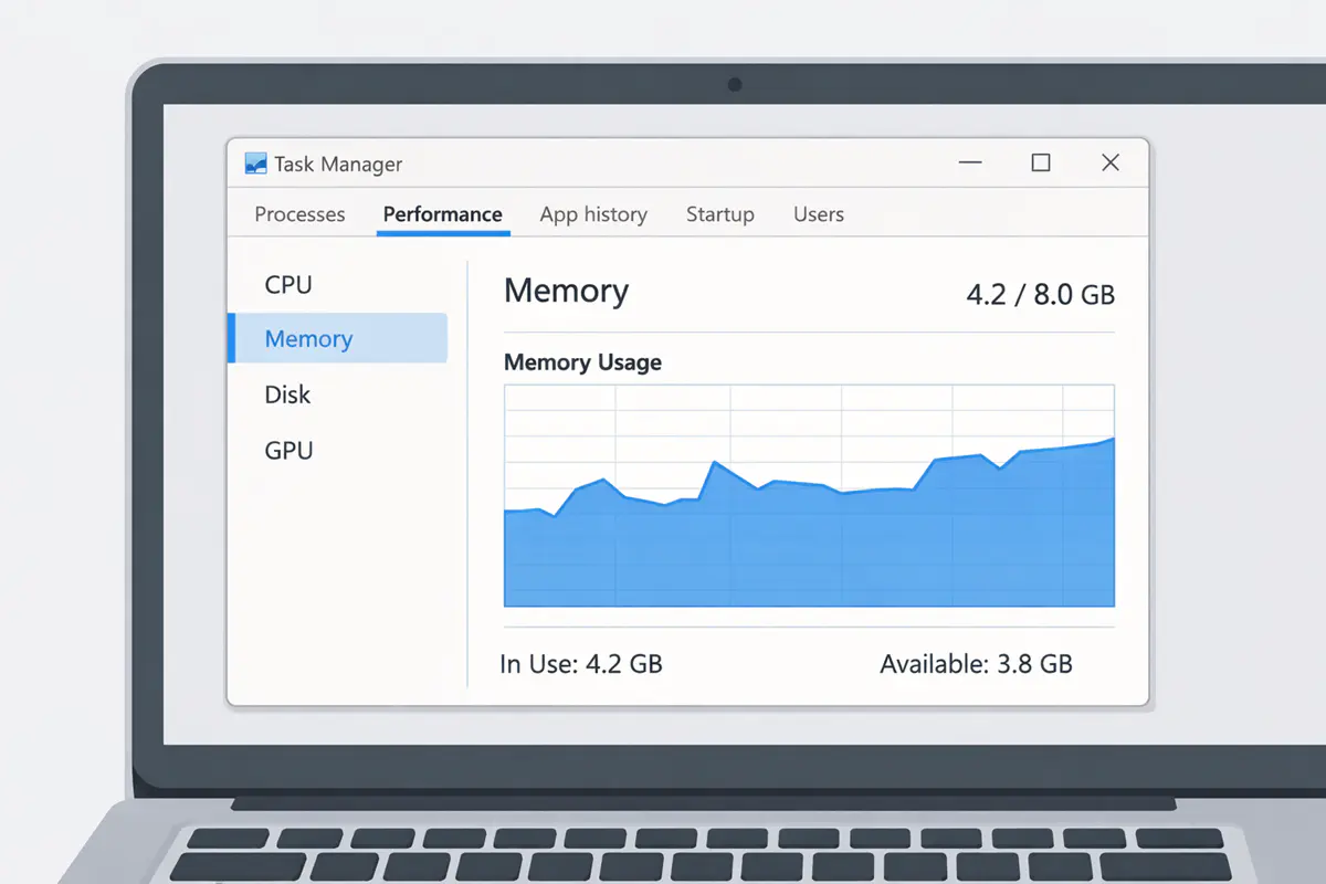 melhor navegador para pc em 2026 — verificando a RAM no Gerenciador de Tarefas