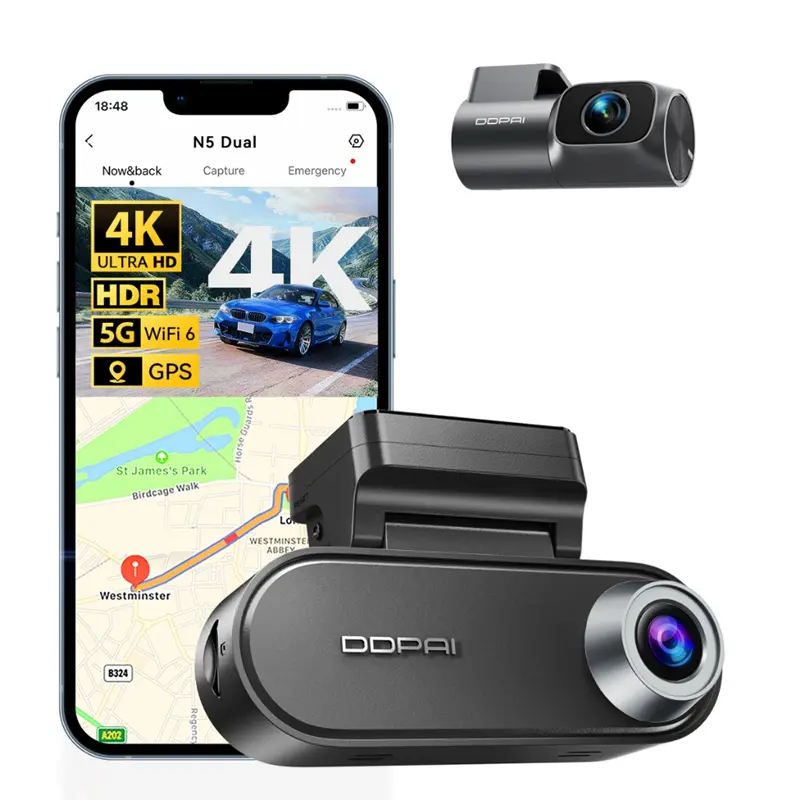 câmera veicular DDPAI N5 4K Dual