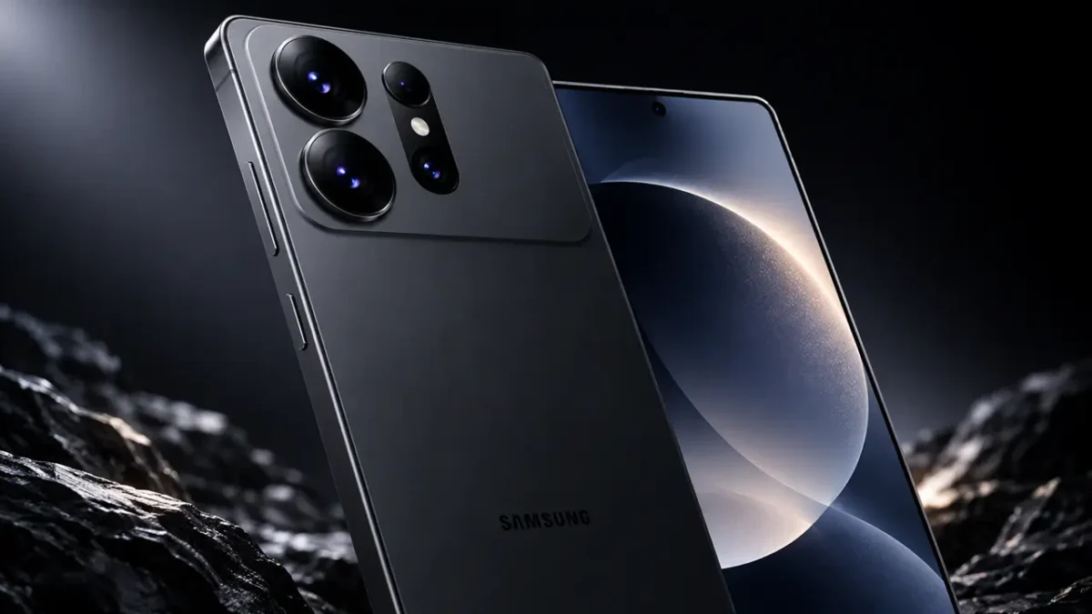 Render conceitual do Samsung Galaxy S27 Ultra com novo design de câmera e bateria de silício-carbono