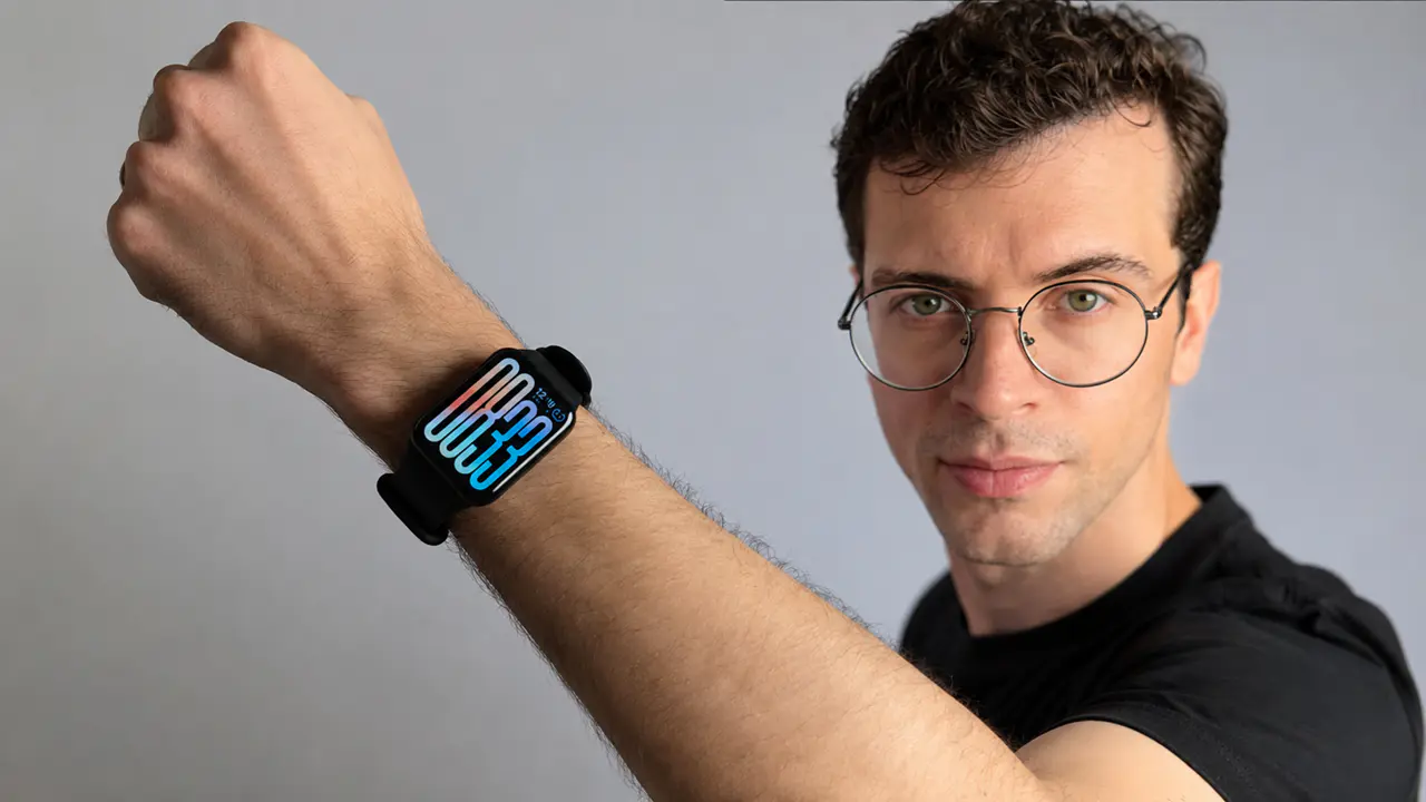 Uma pessoa com a miband 9 pro no pulso