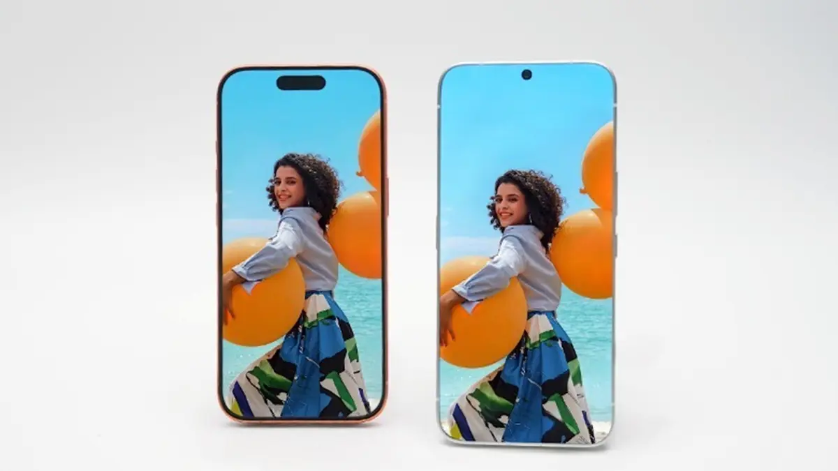 Tecno pode ser o primeiro smartphone verdadeiramente sem bordas 1 comparativo entre telas de smartphones, lado esquerdo com bordas e lado direito Tecno sem bordas
