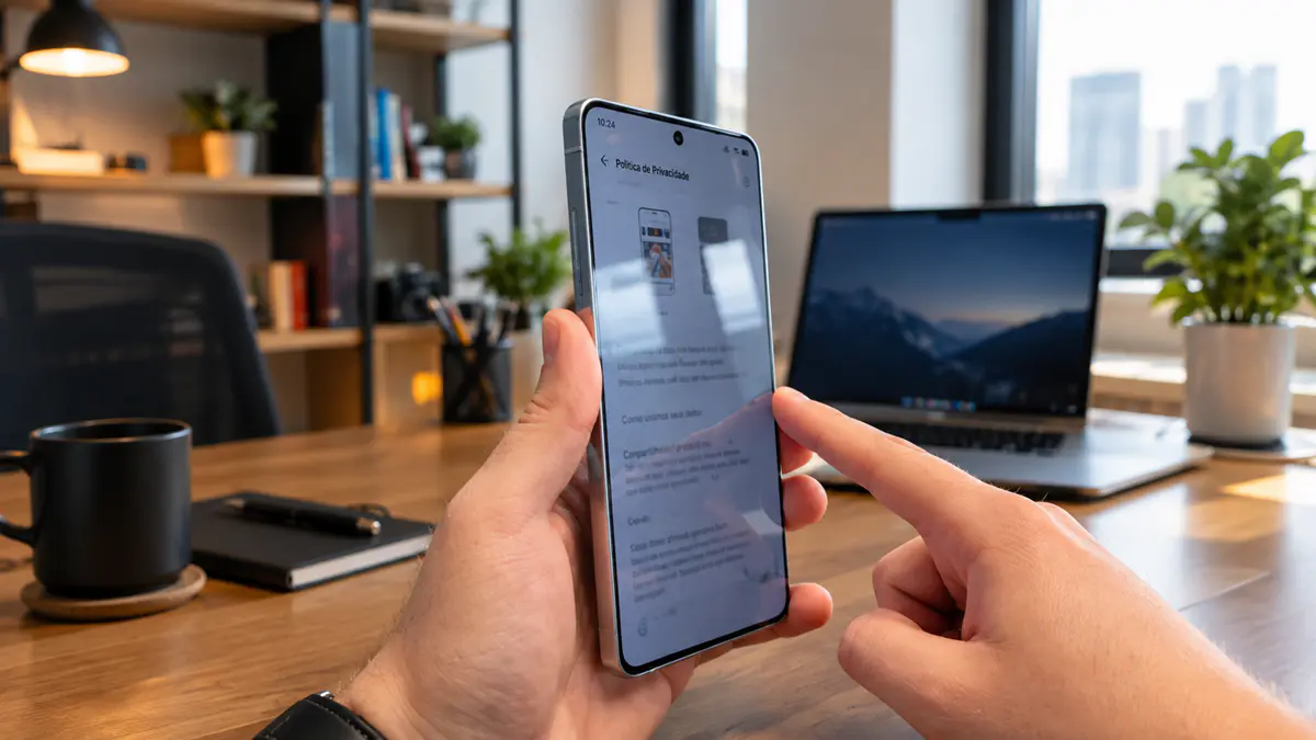 imagem da tela privacidade usando painel Flex Magic Pixel da Samsung Display.