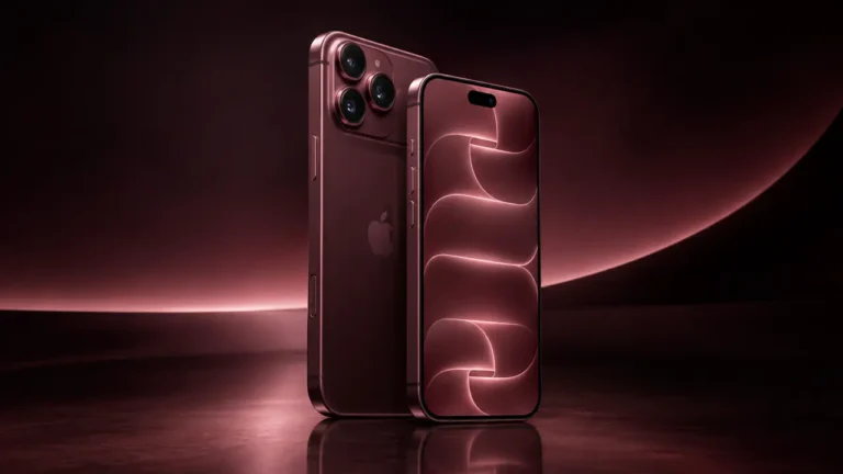 imagem cinemática do iPhone 18 Pro em um fundo preto