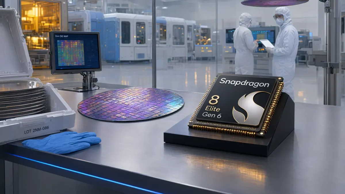 Fábrica de semicondutores com wafers de 2nm para produção do chip Snapdragon 8 Elite Gen 6
