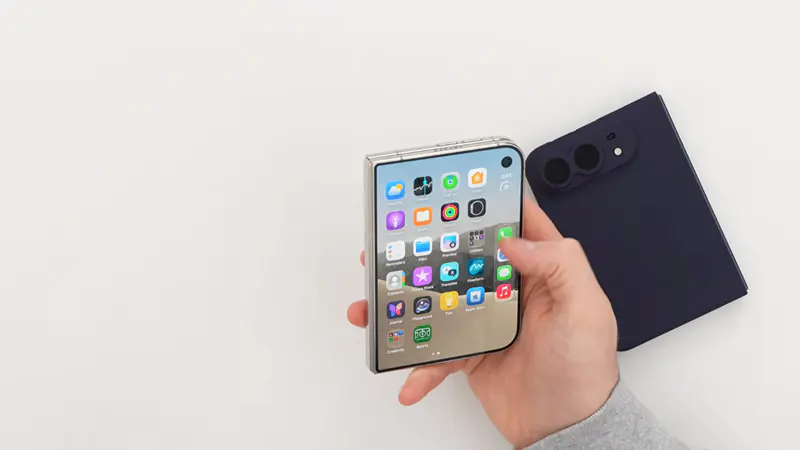 Uma pessoa segurando o iPhone Duo 
