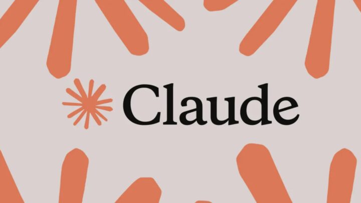 Claude ia logo em um fundo abstrato