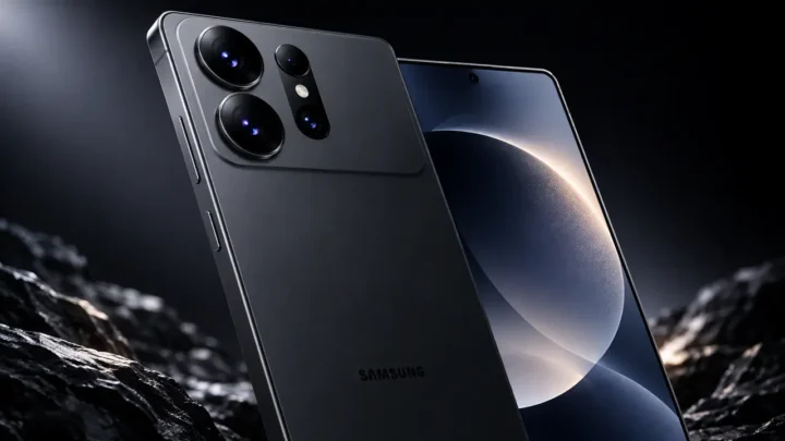 Render conceitual do Samsung Galaxy S27 Ultra com novo design de câmera e bateria de silício-carbono