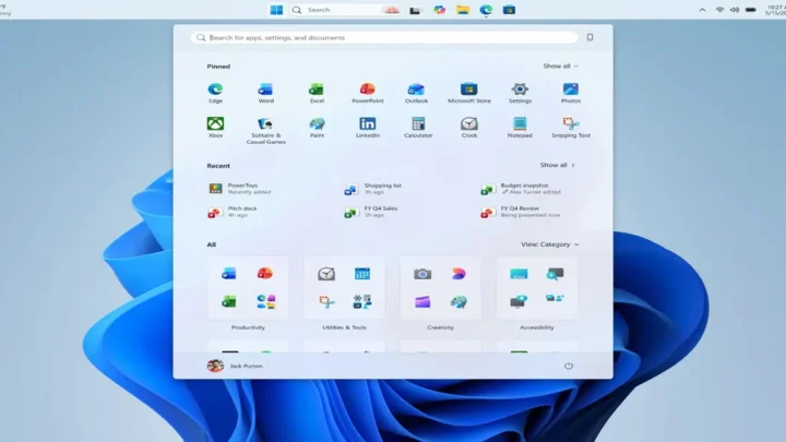 Windows 11 testa uma barra de tarefas ajustável e um menu Iniciar redimensionável