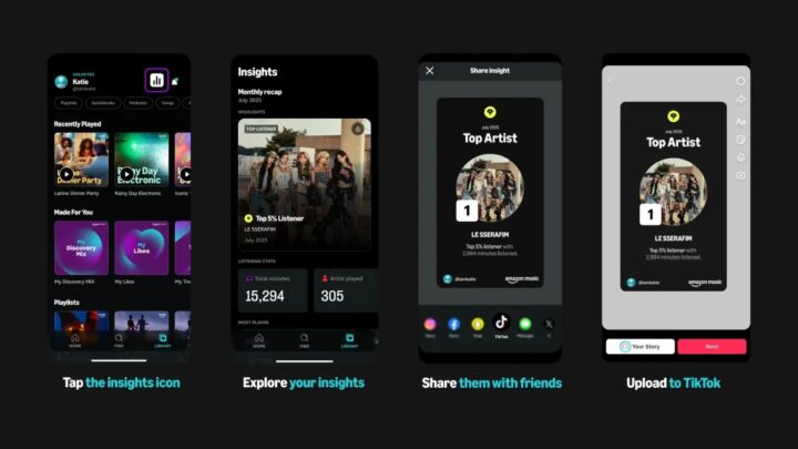 TikTok Agora Permite Compartilhamento Direto do Amazon Music
